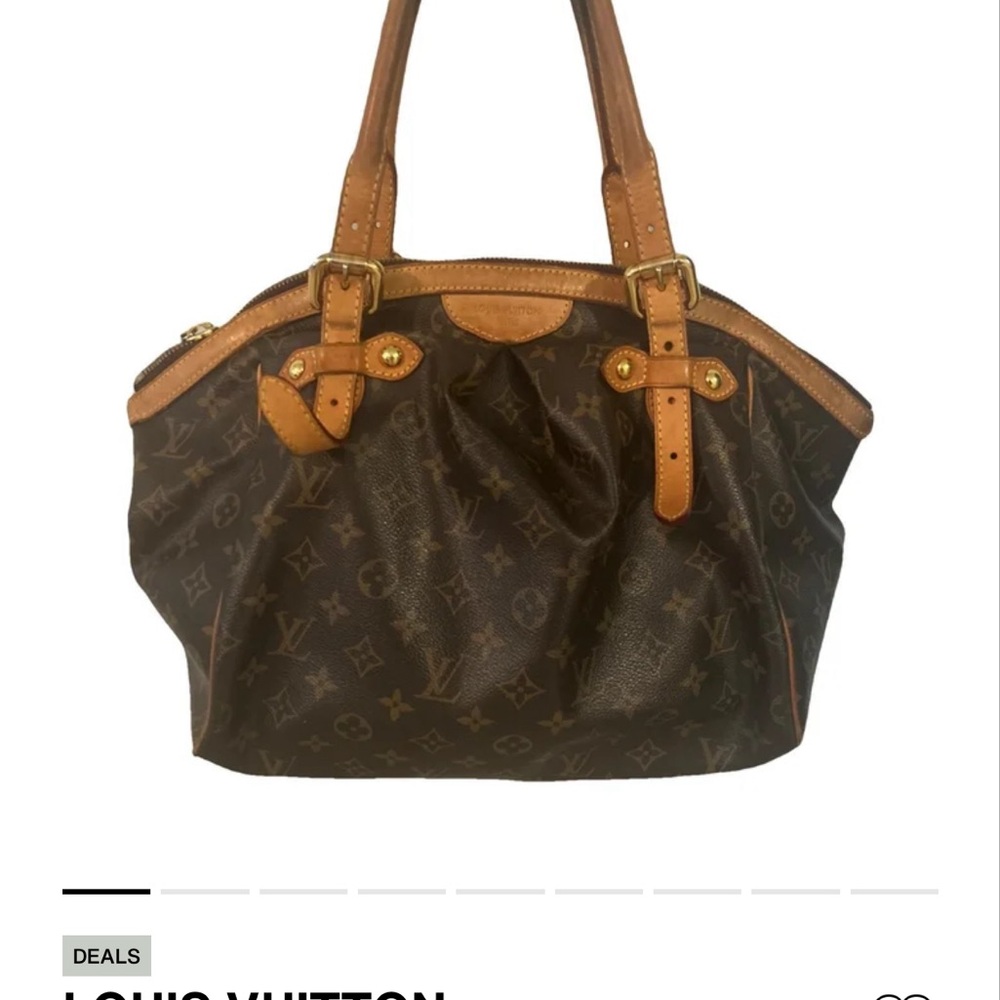 Louis Vuitton Brown Shoulder Bag with Monogram Canvas